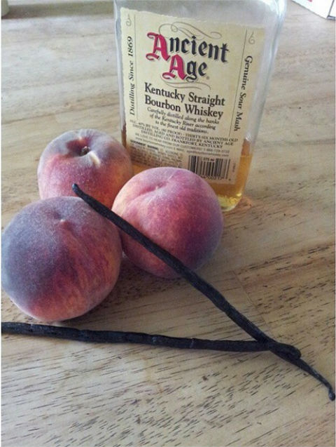 #whiskey #bourbon # peaches #vanilla #bean #jam #kitchenwitch #canning #homemade #persevering Making some Vanilla Bourbon Peach Jam.